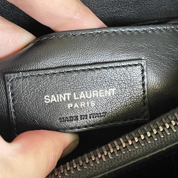 ❌SOLD❌Saint Laurent YSL College Monogram Calfskin Medium Black SIlver Crossbody - Picture 10 of 14